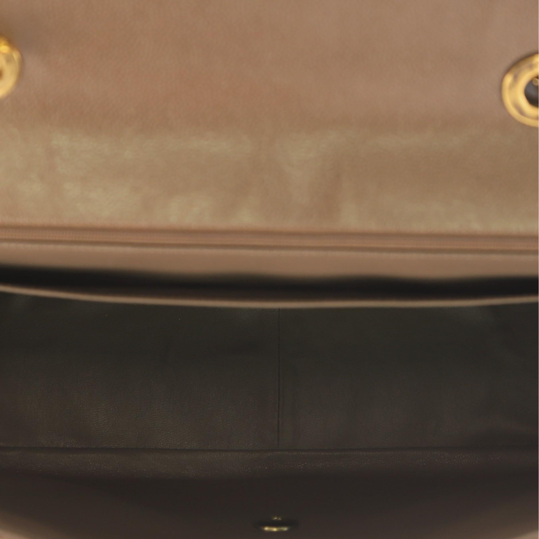 Chanel Vintage Classic Single Flap Bag Chevron Caviar Maxi 3
