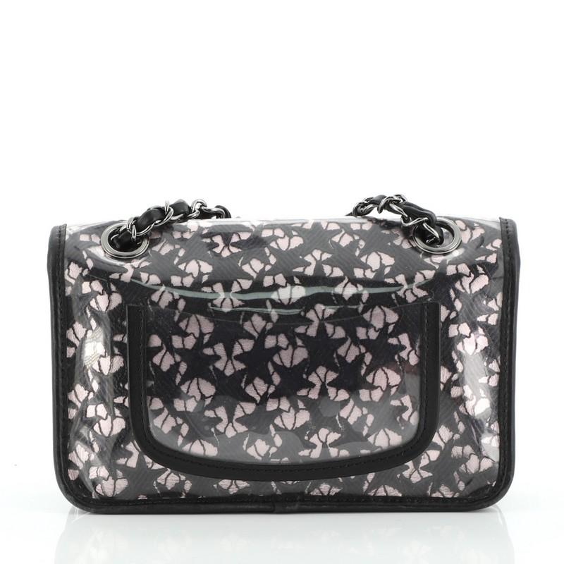 Chanel Vintage Classic Einzelklappe Tasche PVC über Spitze Mini im Zustand „Gut“ in NY, NY