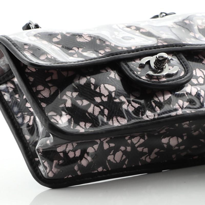 Chanel Vintage Classic Einzelklappe Tasche PVC über Spitze Mini 2