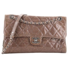 Chanel Vintage Classic Single Flap Bag Quilted Caviar Jumbo