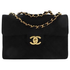 Chanel Vintage Classic Single Flap Bag Quilted Coated Canvas Maxi