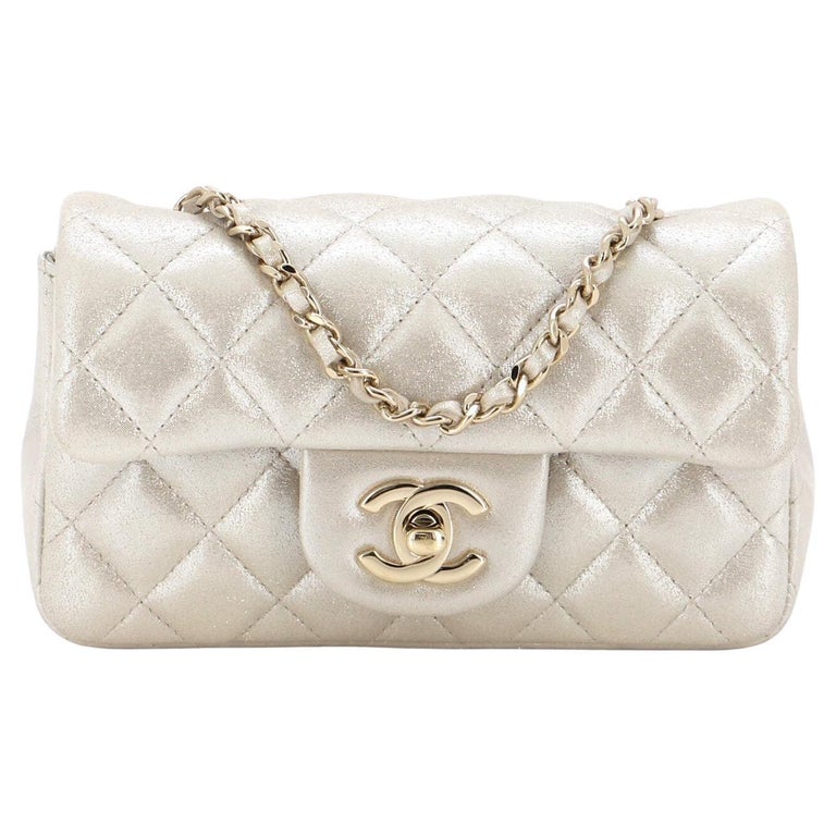 Chanel Vintage Classic Single Flap Bag Quilted Iridescent Calfskin Extra  Mini at 1stDibs