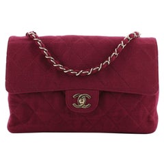 Chanel Vintage Classic Single Flap Bag Quilted Jersey Medium