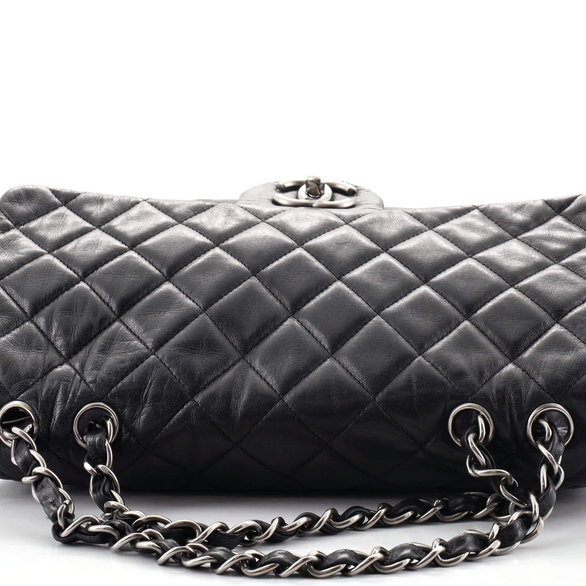 Chanel Vintage Classic Single Flap Bag Quilted Lambskin Jumbo 3
