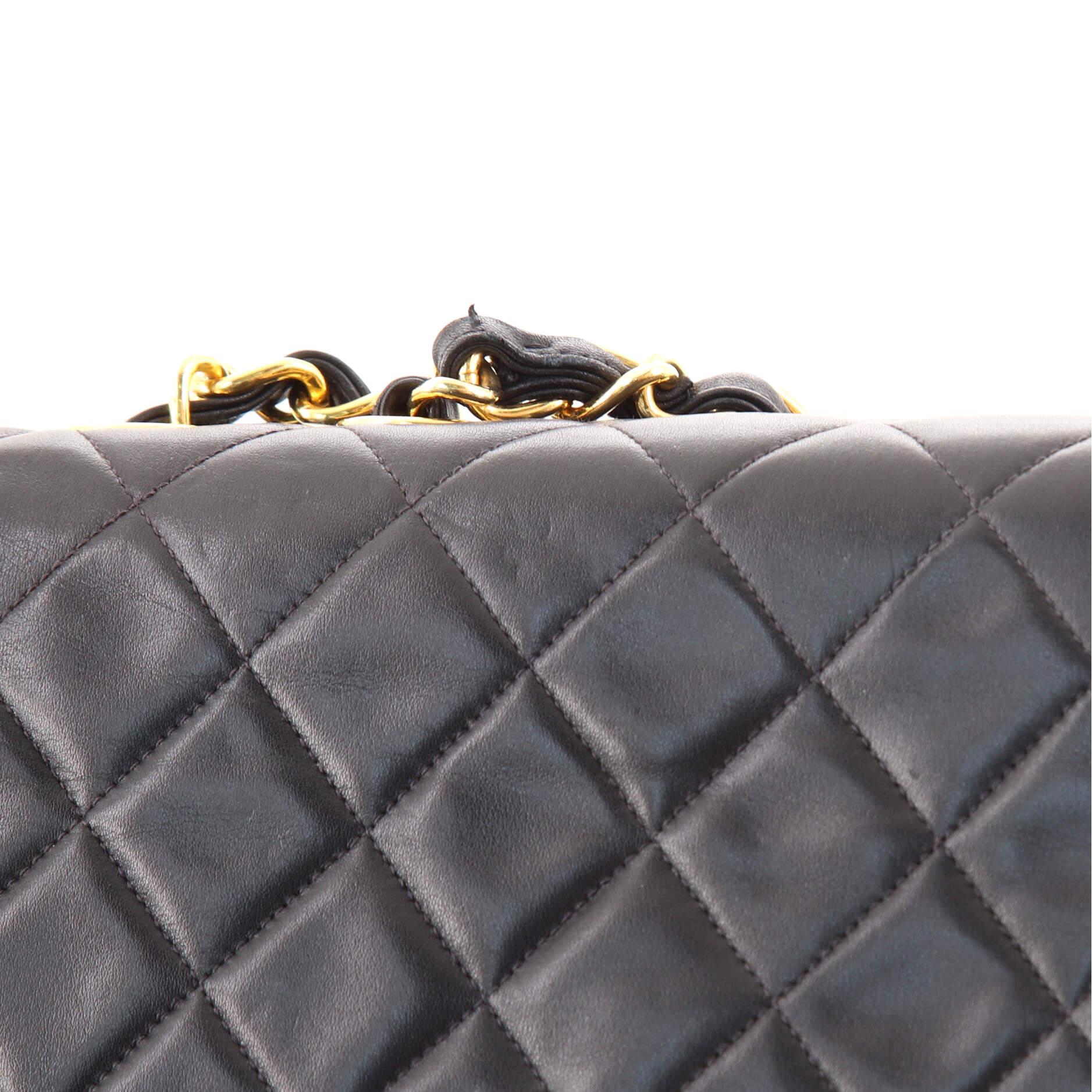 Chanel Vintage Classic Single Flap Bag Quilted Lambskin Maxi 5