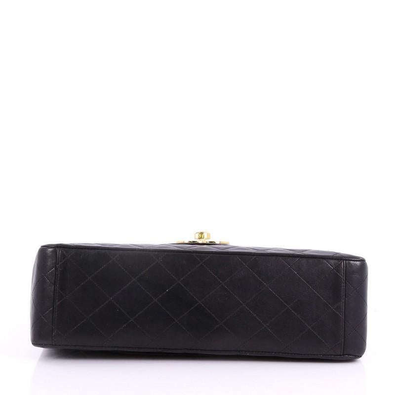 Women's  Chanel Vintage Classic Single Flap Bag Quilted Lambskin Maxi
