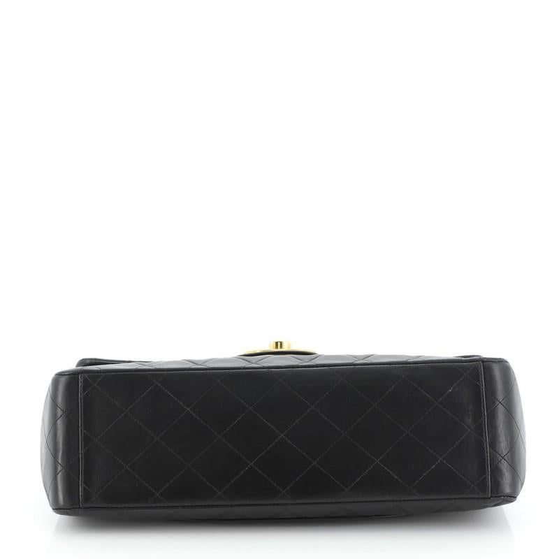 Women's or Men's Chanel Vintage Classic Single Flap Bag Quilted Lambskin Maxi