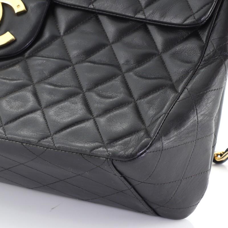 Chanel Vintage Classic Single Flap Bag Quilted Lambskin Maxi 4