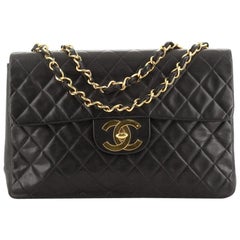 Chanel Vintage Classic Single Flap Bag Quilted Lambskin Maxi
