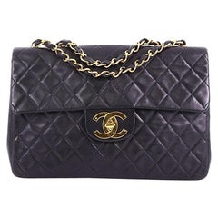 Chanel Vintage Classic Single Flap Bag Quilted Lambskin Maxi