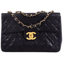 Chanel Vintage Classic Single Flap Bag Quilted Lambskin Maxi