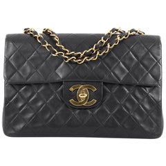 Chanel Vintage Classic Single Flap Bag Quilted Lambskin Maxi