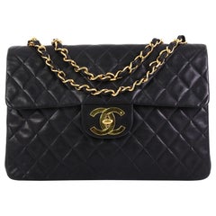 Chanel Vintage Classic Single Flap Bag Quilted Lambskin Maxi