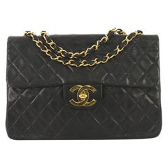Chanel Vintage Classic Single Flap Bag Quilted Lambskin Maxi