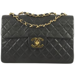 Chanel Vintage Classic Single Flap Bag Quilted Lambskin Maxi