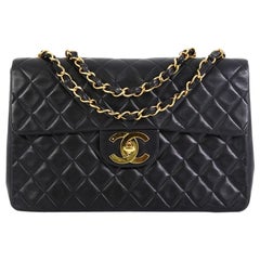 Chanel Vintage Classic Single Flap Bag Quilted Lambskin Maxi