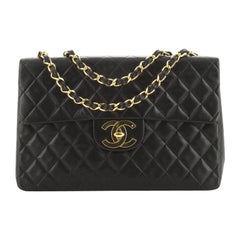 Chanel Vintage Classic Single Flap Bag Quilted Lambskin Maxi 