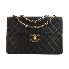 Chanel Vintage Classic Single Flap Bag Quilted Lambskin Maxi