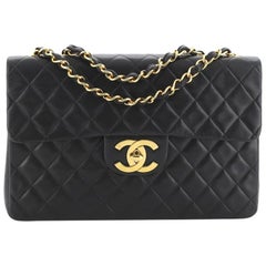 Chanel Vintage Classic Single Flap Bag Quilted Lambskin Maxi