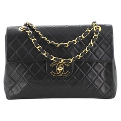 Chanel Vintage Classic Single Flap Bag Quilted Lambskin Maxi