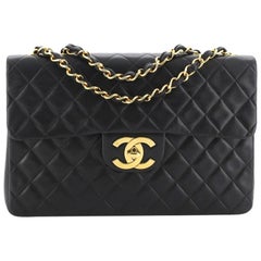 Chanel Vintage Classic Single Flap Bag Quilted Lambskin Maxi