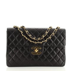 Chanel Vintage Classic Single Flap Bag Quilted Lambskin Maxi
