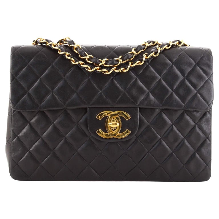 Chanel Vintage Quilted Lambskin Classic Single Flap Bag