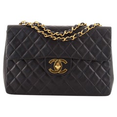 Chanel Vintage Classic Single Flap Bag Quilted Lambskin Maxi