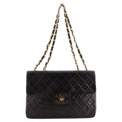 Chanel Vintage Classic Single Flap Bag Quilted Lambskin Maxi