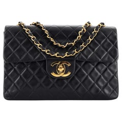 Chanel Vintage Classic Single Flap Bag Quilted Lambskin Maxi