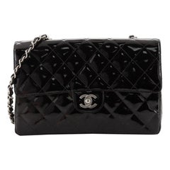 Chanel Vintage Classic Single Flap Bag Quilted Patent Medium