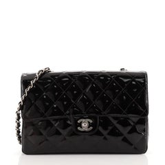 Chanel Vintage Classic Single Flap Bag Quilted Patent Medium