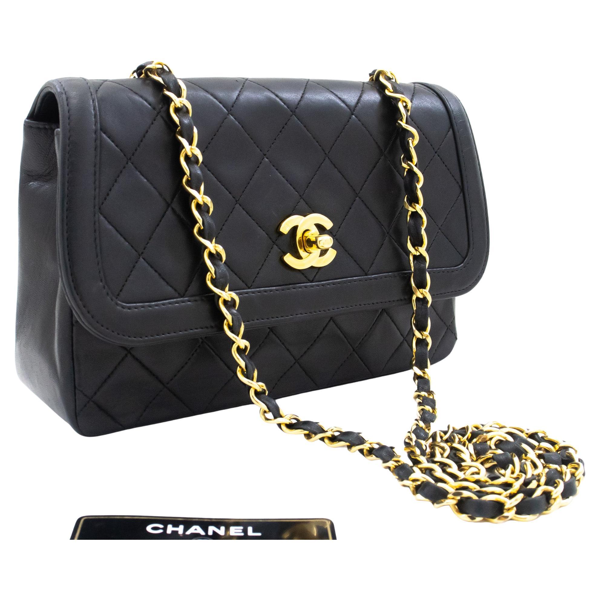 CHANEL Vintage Classic Small Chain Shoulder Bag Single Flap Quilt at 1stDibs