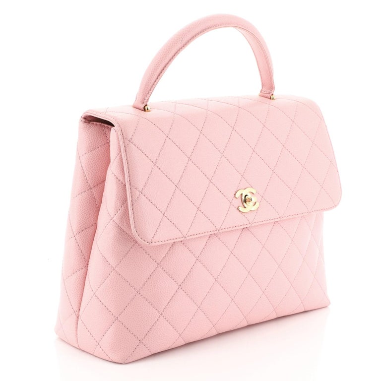 Chanel Light Pink Quilted Caviar Large Classic Flap Bag Silver Hardware,  2014 Available For Immediate Sale At Sotheby's