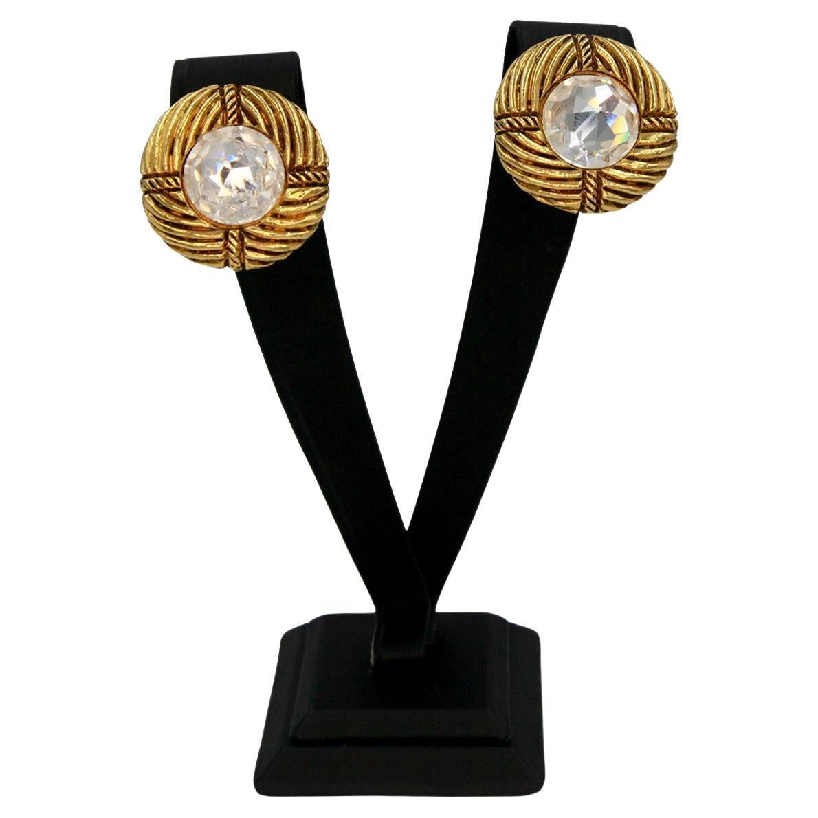Chanel Vintage Clip-On Earrings, 1970S