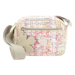 Chanel Vintage Clover Camera Bag Printed Canvas Small
