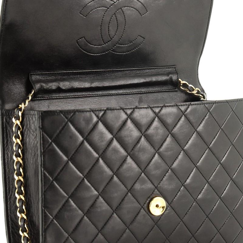 Chanel Vintage Clutch with Chain Quilted Leather Medium 2
