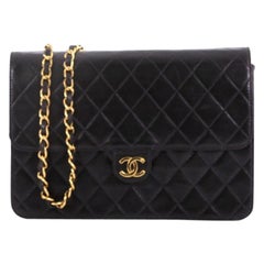 Chanel Vintage Clutch with Chain Quilted Leather Medium