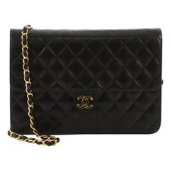 Chanel Vintage Clutch with Chain Quilted Leather Medium Chanel Vintage Clutch with Chain Quilted Leather Medium