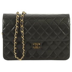 Chanel Vintage Clutch with Chain Quilted Leather Medium Chanel Vintage Clutch with Chain Quilted Leather Medium