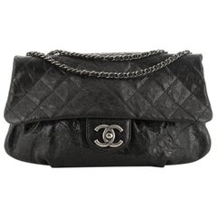 Chanel Vintage Clutch with Chain Quilted Leather Medium