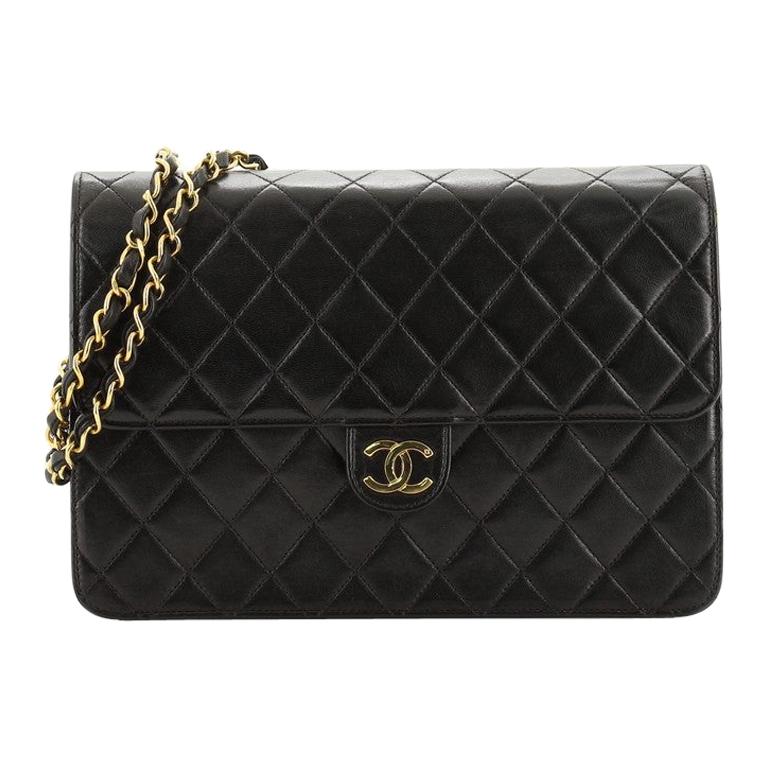 Chanel Vintage Clutch with Chain Quilted Leather Medium at 1stDibs ...