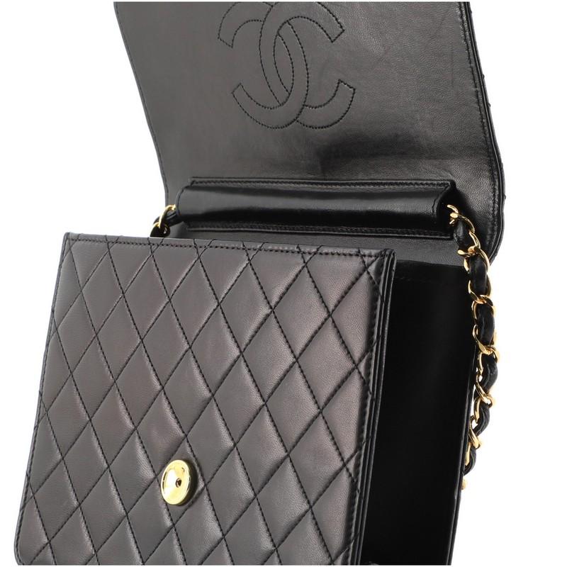 Chanel Vintage Clutch with Chain Quilted Leather Small 2