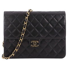 Chanel Vintage Clutch with Chain Quilted Leather Small