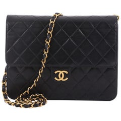 Chanel Vintage Clutch with Chain Quilted Leather Small