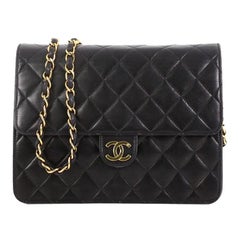 Chanel Vintage Clutch with Chain Quilted Leather Small Chanel Vintage Clutch with Chain Quilted Leather Small