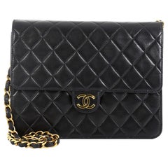 Chanel Vintage Clutch with Chain Quilted Leather Small Chanel Vintage Clutch with Chain Quilted Leather Small