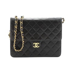 Chanel Vintage Clutch With Chain Quilted Leather Small