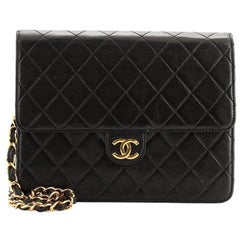 Chanel Vintage Clutch with Chain Quilted Leather Small