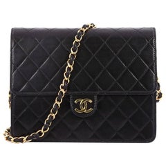 Chanel Vintage Clutch with Chain Quilted Leather Small